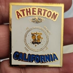 Vintage Atherton California The Brandy Fizz Club Souvenir Trading Pin